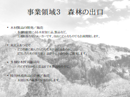 事業領域３　森林の出口